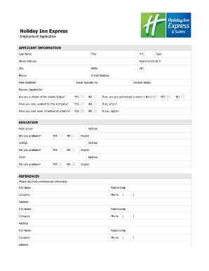 holiday inn job application.